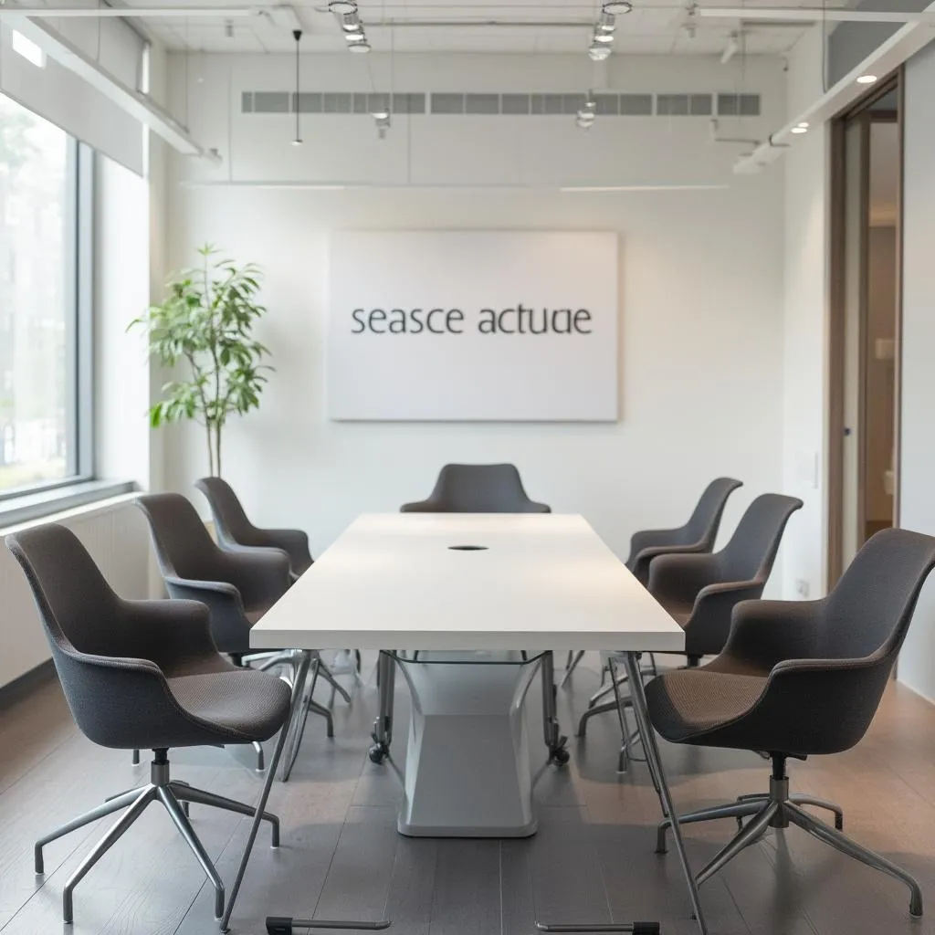 Modern meeting room prepared for a consultation
