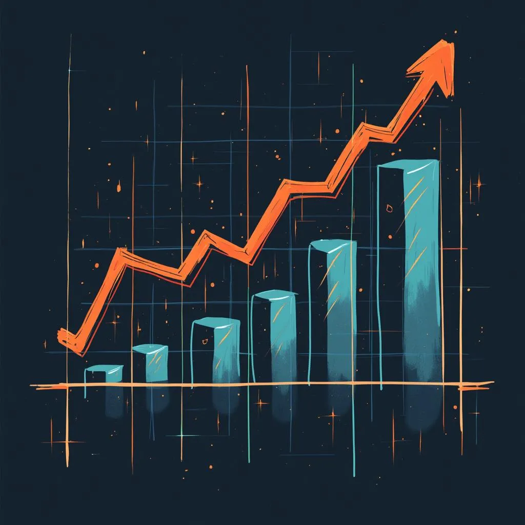 Graph showing business growth after consultation