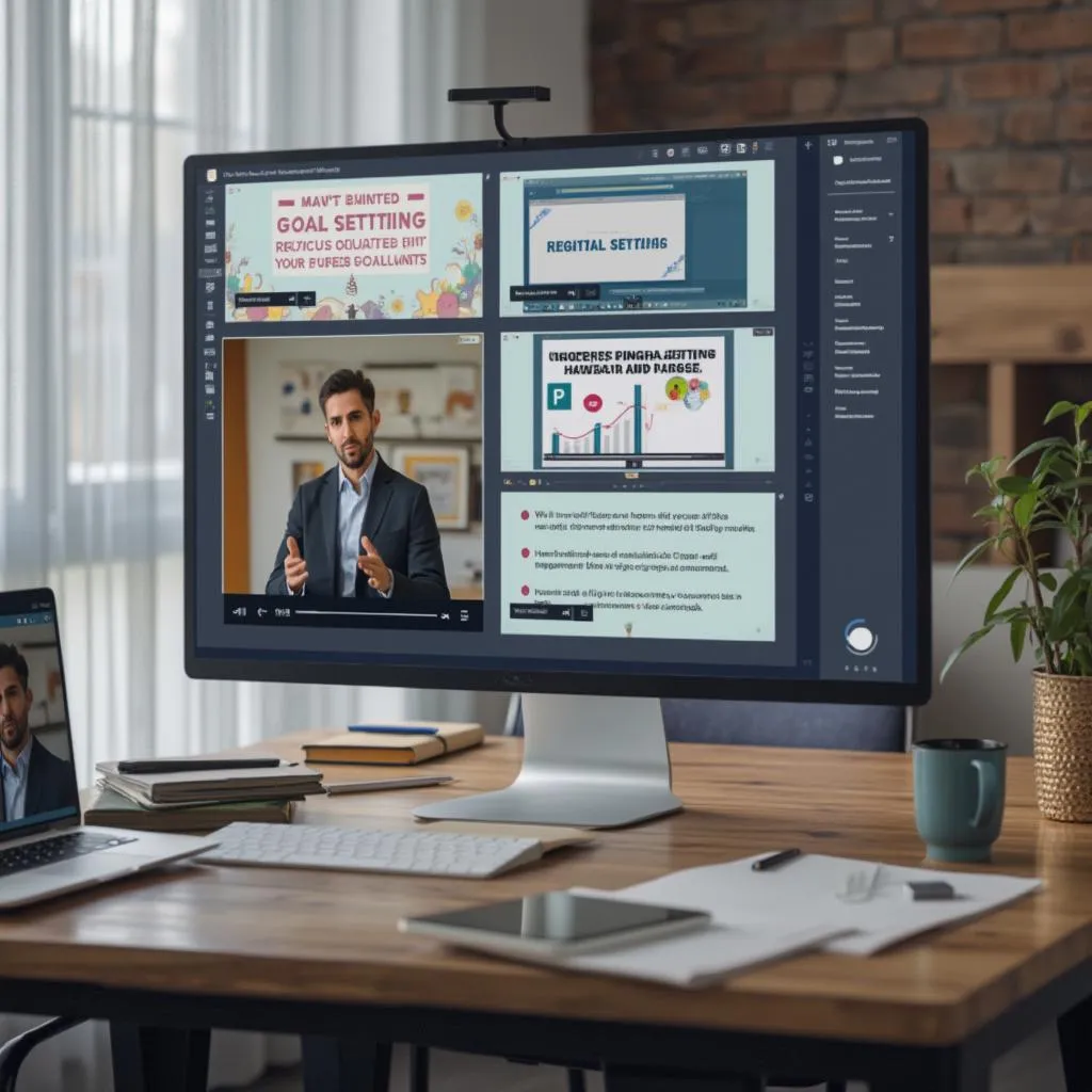 Webinar screen with presenter